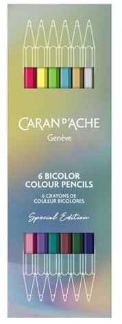 Caran d'Ache Lot de 6 stylos bicolores Claim Your Style - Édition spéciale/ref 1284.506