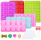 NVGVUP 10 Stück Backmatte Hundekekse, Silikon Backmatte für Hundeleckerlies Set, Backform Hundekekse mit Schaber, Backpinsel, für DIY Hundeleckerlies, Schokolade, Kekse, Süßigkeiten, Gelee, Eiswürfel