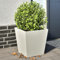 Rantry Fioriere da Giardino 2 pz Bianche 40x40x40 cm in Acciaio, Fioriera da Esterno, Fioriera Grigliato per Giardino