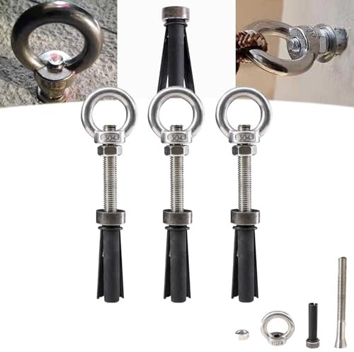 OTEB Reuse The Ring Expansion Screw, Reusable Expansion Anchor, Stainless Steel Expansion Bolts, Anchor Bolt Concrete Brick Anchor Expansion Bolts, Expansion Bolts(3pcs)