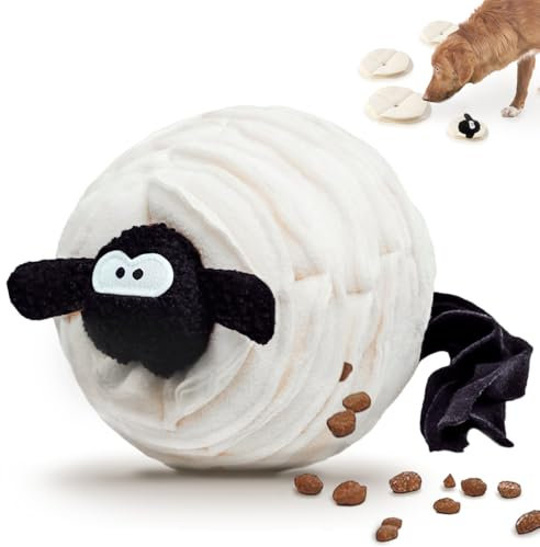 Tierglück Schnüffelball für Hunde, Schnüffelteppich Schnüffelspielzeug Interaktive Hundespielzeug, Feeder Hundespielzeug Intelligenz mit Essen Verstecken, Intelligenzspielzeug für Hunde Katzen