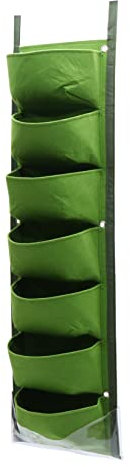 YARNOW Bolsa De Cultivo Impermeable Colgando Bolsas De Cultivo Perchas Transparentes Muro- Maceteros Suculentos Macetero De Pared De Jardín Vertical Jardinera De Pie Tela De Fieltro Green