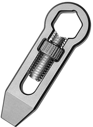 SUIOPPYUW Kompakter, multifunktionaler Gadget Anhänger aus Titanlegierung, multifunktionaler Aktivitäts Schraubenschlüssel, Halsketten Anhänger, Schlüsselanhänger, Mini