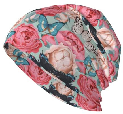 YHBLYKXP Bunte Bean-Mütze, modische und faule Bean-Mütze, warmes Kopftuch, elastische Strickmütze, Schwarz, Einheitsgr��e