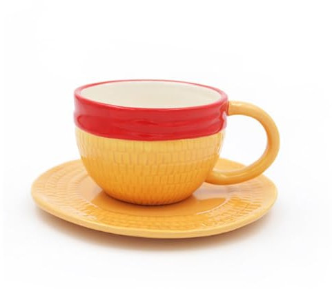 Tagtight Anime One Piece Tasse à Café Singe D Chapeau de Paille Tasse à Thé en Céramique Tasse de Lait Tasse de Bureau Tasse d'eau de Dessin Animé