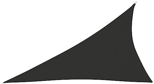 Toldo parasol de tela Oxford triangular de 4 x 5 x 6,4 m, color antracita