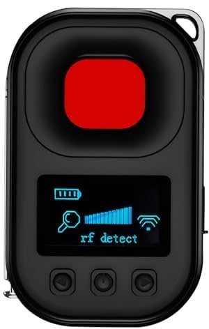 WUIOWPPIC Hidden Camera Detector, Listening Device Detector, Bug & GPS Tracker Detector, 4 Modes, Rechargeable, Privacy Protection, Camera Detector for Travel, Car, Office, Hotel, Bathroom