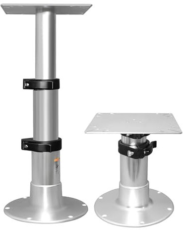 KMLai Pied de table réglable pour camping-car avec vérin à gaz, pied de table pneumatique de 33 à 71,1 cm, base réglable en hauteur à 3 niveaux pour camping-car, bateau, yacht, camping-car, bus