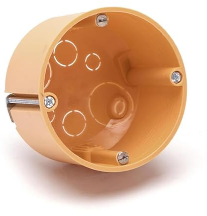 Unterputzdose - deutsche Schalterdose mit 1 Schlüssel orange aus robustem Kunststoff - Ideal für Elektroinstallationen*