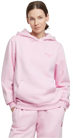 Miss Tee Damen Mst322-heart Signs Emb Ladies Fluffy Hoody Hooded Sweatshirt (1er Pack)