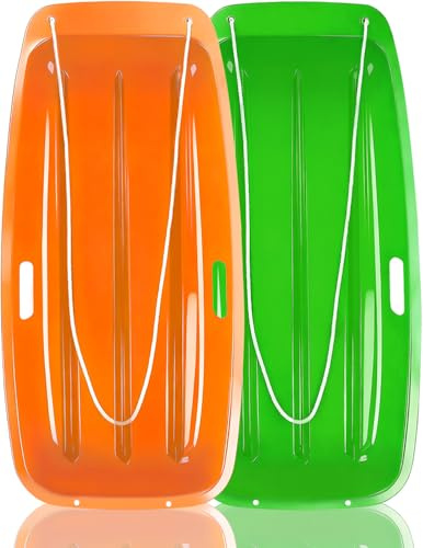 Snow Sled for Adult Green and Orange