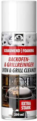 HANSA Backofen- & Grillreiniger Schaum – Extra Stark gegen Fett, Verkrustungen & Eingebranntes – Für Backofen, Gasgrill, Holzkohlegrill, Elektrogrill, Smoker, Kugelgrill & Keramikgrill (200ml)