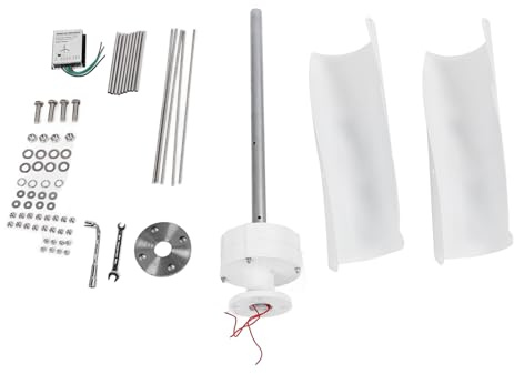 Aolidsive Kit Generatore Eolico Coreless Ad Assi Verticali con Generatore Eolico Verticale da 600 W con Controller (12V)