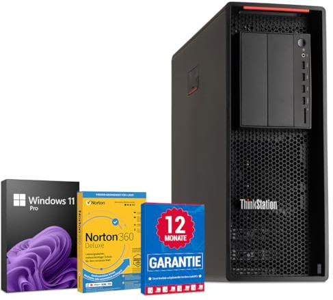 Lenovo ThinkStation P720 PC Computer Intel Xeon Gold-5122@ bis zu 3,7 GHz 32 GB 1000 GB mit Windows 11 Pro & GRATIS Bluetooth, WLAN & Antiviren-Software inkl. 12 Monate Garantie (Generalüberholt)