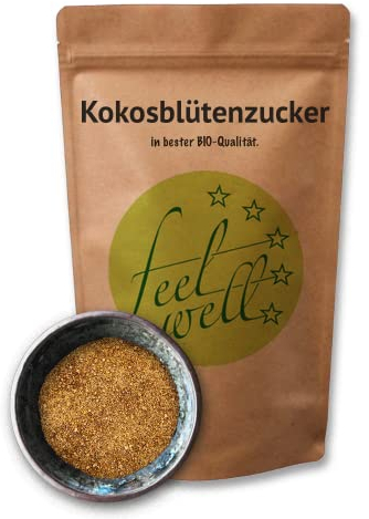 Kokosblütenzucker Bio (1000g) natürlicher Zuckerersatz, Natur, vegan, glutenfrei, laktosefrei