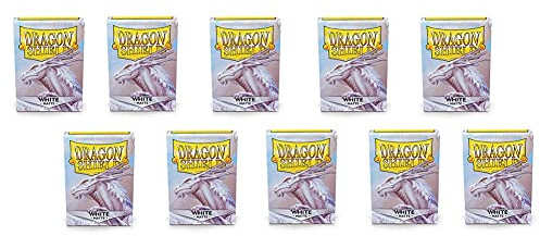 Dragon Shield Kartenhüllen, matt, Weiß, Standardgröße, 100 Stück, 10 Stück