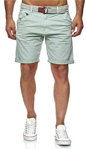 Kurze Hosen Herren mit Gürtel - Conor - Cargo Shorts Herren aus Baumwolle - Sommer Freizeithose mit Taschen - Sportlich eleganter Look - Regular Fit - Bequemes Material mit Stretch - Surf Spray - XXL