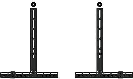 mahara Soundbar Brackets Black - Soundbar Mount Attaches to TV Wall Mount (Above or Below) or Directly to TV VESA - Soundbar Bracket Max 4.5kg - Soundbar Wall Mount for Home Cinema Sound System