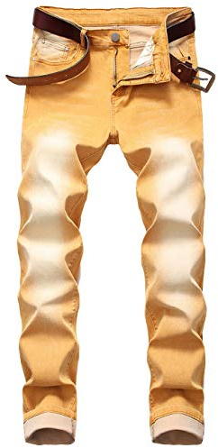 Baylvn Men's Slim Jeans 958, yellow, 22