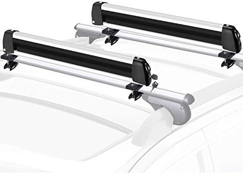 Porte-Skis Coulissant sur Barres De Toit 6 Paires De Skis / 4 Surfs, Porte-Skis/Porte-Surfs sur Barres De Toit