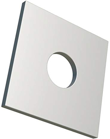M10 Vierkantscheiben Vierkant-Unterlegscheiben, rechteckige Unterlegscheibe mit rundem Loch, verzinkte verzinkte Hochleistungsscheibe für 10mm Schrauben/Muttern DIN436 (5er Pack)
