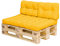 Royal Schneider Palettenkissen Set Palettensofa Palettenpolster Sitzkissen Rückenkissen 120x80cm, 3er Set, 500-40 Gelb