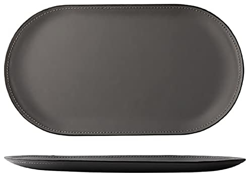 DUNAKE Valet Tray,Taschenleerer Leder,Leder Tablett,Men Women Jewelry Key Tray,PU Leather Tray,Mehrfarbiger Taschenleerer in Nappa Leder für Ihr Haus,Ordentlich Tablett(dunkelgrün)