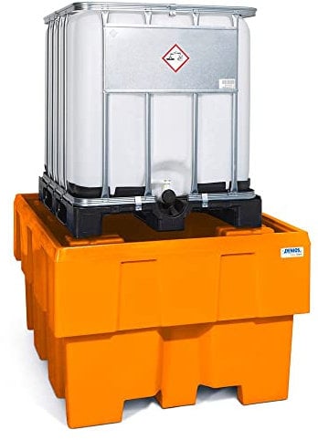 Auffangwanne classic-line aus Polyethylen (PE) für 1 IBC, mit PE-Gitterrost