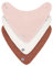 LÄSSIG Unisex Baby Halstuch (3 St.) Mull/Muslin Bandana powder pink/milky/rust