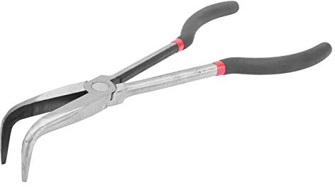 Pinza Becco Lungo Pinze Becco Curvo Piegati a 90 Gradi Pinze a Becchi Appuntiti in Acciaio per Utensili Pinze a Becchi Curvi 11in 280mm