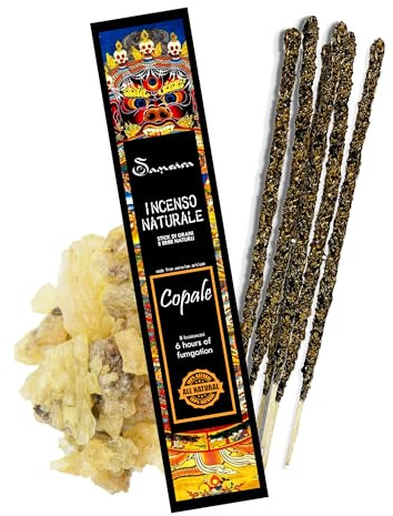 Peruanischer Weihrauch in Stäbchen Copal - 100% natürliche Körner und Kräuter - handgefertigt in Peru