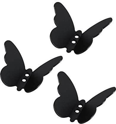 3 ganci appendiabiti a farfalla, ganci da parete in acciaio inox 304, ganci decorativi, impermeabili, resistenti all'umidità, per il fai da te, per il bagno, la cucina, la camera da letto