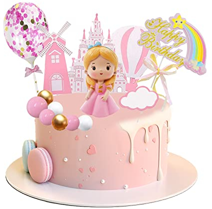 14 Pcs Prinzessin Cake Topper,Mädchen Puppe Kuchen Dekoration,Prinzessinnen Tortendeko,Baby Shower Deko Girl,für Jungen und Mädchen Dusche Kuchen Dekoration Hochzeit Geburtstag Party Dekorationen