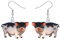 LONYOO Acryl Rosa Schwein Ohrringe baumeln niedlich Schwein Schmuck für Mädchen Frauen Schwein Geschenke (Schwarz und Weiß)