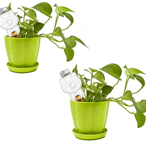 ysister Pointes d'eau en Terre Cuite 2 Pièces Arrosage Plante Interieur Terre Cuite Dispositif d'arrosage Automatique Boule D'arrosage Des Plantes pour Planter Pot, Bille Argile Plante