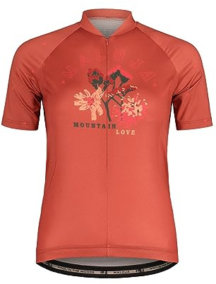 Maloja W Vanilm. 1/2 Trikot Rot - Funktionelles modernes Damen Bike Trikot, Größe XL - Farbe Rosehip