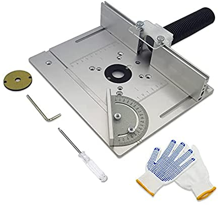 Dedjgoo Router Table Insert Plate Aluminum Alloy Router Tables Router Fence Wood Router Plate for Woodworking Trimmer Carpentry