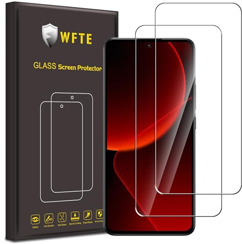 WFTE [Lot de 2 Verre Trempé pour Xiaomi 13T/Xiaomi 13T Pro, 0,26mm Film de Protection d'écran avec Haute Transparence à 99%, Anti-trace Protecteur avec Dureté 9H Glass