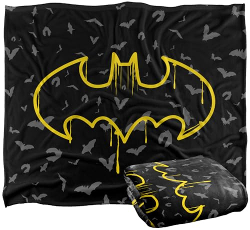 BATMANBatman Silky Touch Kuscheldecke, Optimalweich, 152 x 127 cm