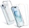 CELLONIC Kit 1x Coque Transparente + 3X Protection écran Compatible avec iPhone 15 - Coque de Protection 6,1 pour téléphone et écran de Protection Verre trempé 9H Ultra-Fin 0,33 mm