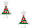 FIVE-D Ohrringe Weihnachten Nikolaus 925 Sterling Silber Kinder Ohrstecker Damen (Weihnachtsbaum-Grün)