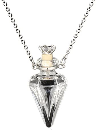 KieTeiiK Clear Water Drop Bottle Necklaces Keep Openable Make A For Pendant Blood Vial Necklace For Wo Bottle Necklaces For Women