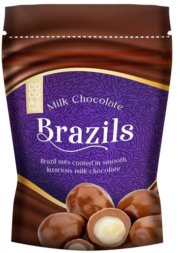 Brazils Milk Chocolate Box- Milk Chocolate with Brazil Nut Centres 110g - Chocolate Gift for Christmas | Chocolate Boxes & Gifts | Suitable For Vegetarians