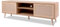 KHG TV-Lowboard hell-braun mit 2 Türen und 2 offenen Fächern modern Eiche-Optik, TV-Bank aus Holzwerkstoff Rattan-Optik, Gestell aus Massivholz - 150 x 52 x 40 cm (B/H/T)