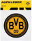 Borussia Dortmund Sticker - Retro Logo - Ø 8 cm Aufkleber schwarzgelb Sticker BVB 09