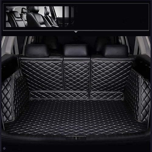 Auto Leder Kofferraummatte für Kia Sportage LWB NQ5 2023 2024 2025, Vollabdeckung Kofferraumwannen rutschfest Kofferraum Schutzmatte Zubehör,Black