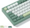 Womier Shine Through Keycaps, PBT Keycaps 60 65 75 100 Percent Cherry Profile Custom Key caps Set for Cherry Gateron MX Switches Mechanical Keyboard-Green Creamy