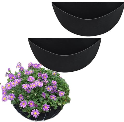 LearnLyrics Halbrunder Pflanzeinsatz - Blumenkübel Einsatz, Halbrunde Liner Set | Blumenkasten Pflanzeinsatz Ersatz, Halbrunde Liner Pflanzgefäß Einsatzkasten für Pflanzen Blumen Gemüsewachstum