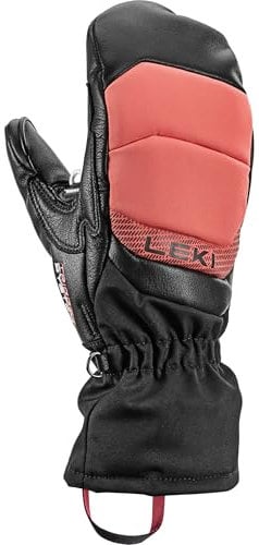 LEKI Damen Griffin Base 3D Handschuhe, Black-rosé, 7