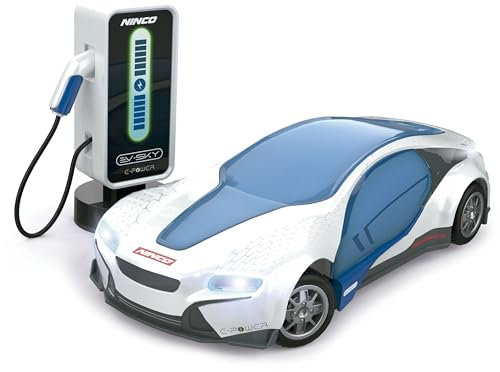 Ninco - ferngesteuertes Auto EV-Sky mit Lithiumbatterie und funktionsfähiger Ladestation. Konzeptauto mit Front- und Rücklichtern. USB-C-Anschluss. Ab 6 Jahren (NH93196).